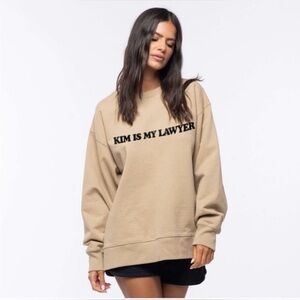 KIM IS MY LAWYER CREWNECK - Sand